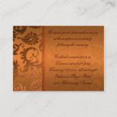 銅および茶色のダマスクIIエンクロージャカード エンクロージャーカード (裏面)