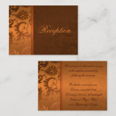 銅および茶色のダマスクIIエンクロージャカード エンクロージャーカード (正面/裏面)