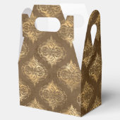 銅および金ゴールドヴィンテージダマスク フェイバーボックス (オープン)