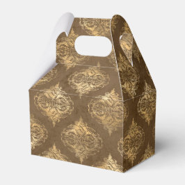 銅および金ゴールドヴィンテージダマスク フェイバーボックス