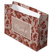 銅さびダマスク大きな花嫁カスタム ラージペーパーバッグ (正面アングル)
