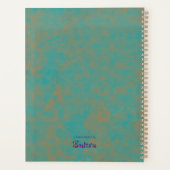 銅とエレガントティール（緑がかった色）フレームファミリーフォトプランナー プランナー手帳 (裏面)