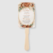 銅とエレガントブルゴーニュの花のセージのプログラム ハンドファン (正面)