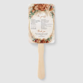 銅とエレガントブルゴーニュの花のセージのプログラム ハンドファン (裏面)