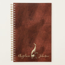 銅とエレガント金ゴールドグレイハウンドドッグモノグラム