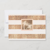 銅とクリームトロピカルパームツリーズモダンRSVP 出欠カード (裏面)