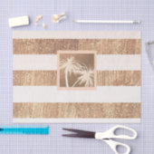 銅とクリーム熱帯のヤシの木が輝モダンく 薄葉紙 (クラフト)