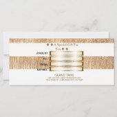 銅とクリーム熱帯パームツリーギフト証明書 (裏面)