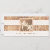 銅とクリーム熱帯パームツリーギフト証明書 (正面)