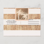 銅とクリーム熱帯性のヤシの木の保存日 案内ポストカード (裏面)