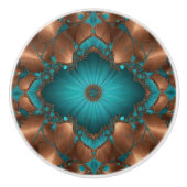 銅とターコイズダイヤモンド セラミックノブ (正面)