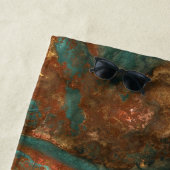 銅とターコイズ石抽象芸術 ビーチタオル (インサイチュ)