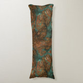 銅とターコイズ石抽象芸術 ボディピロー (正面縦)