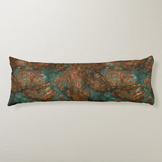 銅とターコイズ石抽象芸術 ボディピロー (正面)