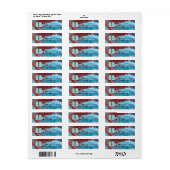 銅とティール（緑がかった色）アクリル流れアート ラベル (フルシート)