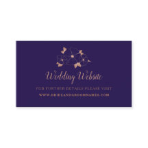 銅とミッドナイトブルーのフローラ結婚のウェブサイト