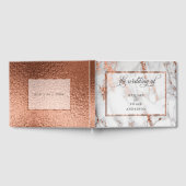 銅と大理石結婚のエレガはっきりしたンス ゲストブック (全面)