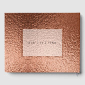 銅と大理石結婚のエレガはっきりしたンス ゲストブック (裏面)