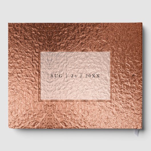 銅と大理石結婚のエレガはっきりしたンス ゲストブック (裏面)