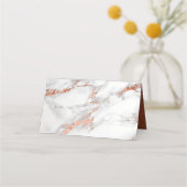 銅と大理石結婚のエレガはっきりしたンス プレイスカード (裏面)