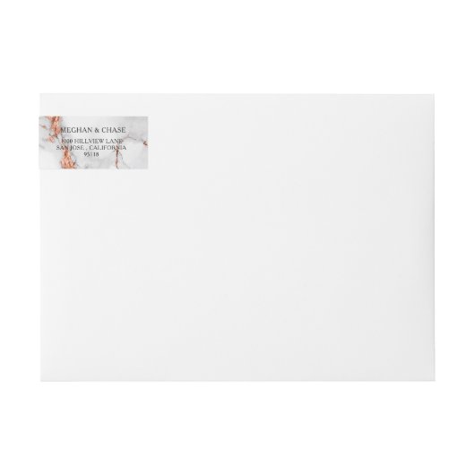 銅と大理石結婚のエレガはっきりしたンス ラップアラウンドラベル (正面)