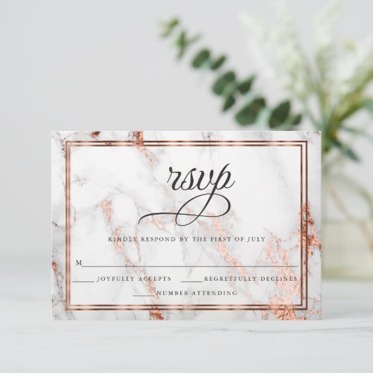 銅と大理石結婚のエレガはっきりしたンス 出欠カード (スタンド正面)