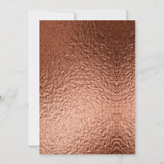 銅と大理石結婚のエレガはっきりしたンス 招待状 (裏面)