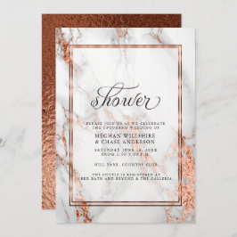 銅と大理石結婚のエレガはっきりしたンス 招待状