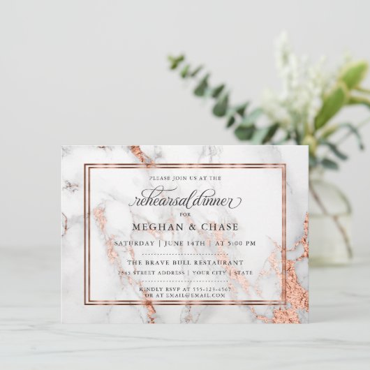 銅と大理石結婚のエレガはっきりしたンス 招待状 (スタンド正面)