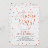 銅と大理石 |サプライズ50th誕生日パーティー 招待状 (正面/裏面)