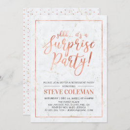 銅と大理石 | 現代のサプライズ退職パーティー 招待状