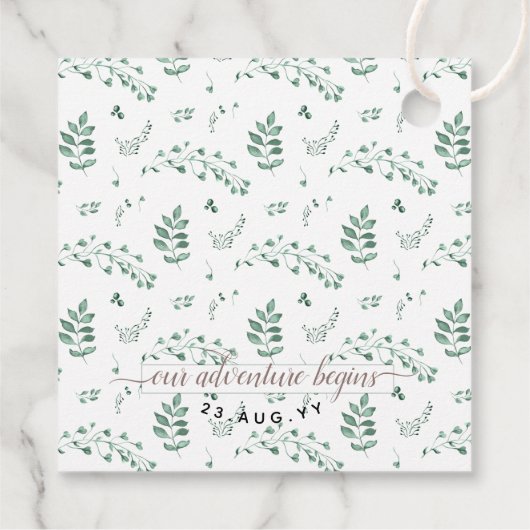 銅と水の色の緑🌿結婚式の引き出物 フェイバータグ (裏面)