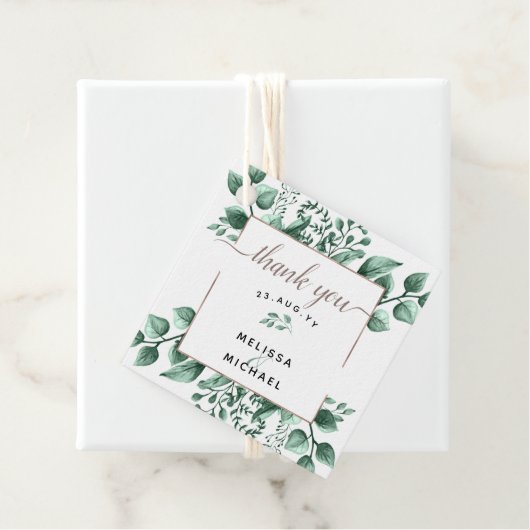 銅と水の色の緑🌿結婚式の引き出物 フェイバータグ (インサイチュ)