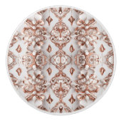 銅と白のサテンパターン セラミックノブ (正面)