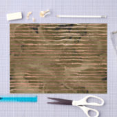 銅と金ゴールドの水の色のストライプパターン 薄葉紙 (クラフト)