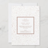 銅と金ゴールドグリッターブラシスクリプト卒業 招待状 (裏面)