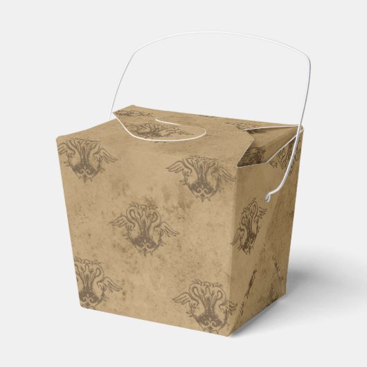 銅と金ゴールドヴィンテージドラゴン フェイバーボックス (正面サイド)