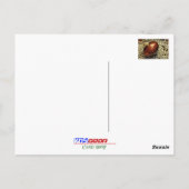 銅と銀のオーナメント、クリスマスツリー、休日 ポストカード (裏面)