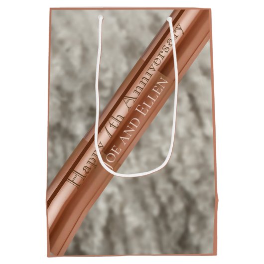 銅と銅の第7回記念日 ミディアムペーパーバッグ (裏面)