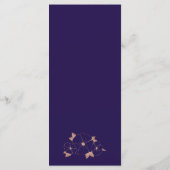 銅と青のフローラモダンのメ結婚ニュー メニュー (裏面)