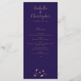 銅と青のフローラモダンのメ結婚ニュー メニュー