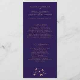 銅と青のフローラモダン結婚式 プログラム