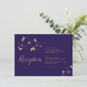 銅と青のフローラモダン結婚披露宴 エンクロージャーカード (スタンド正面)