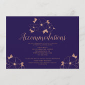 銅と青のフローラ結婚の宿泊施設 エンクロージャーカード (正面)