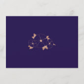 銅と青のフローラ結婚の宿泊施設 エンクロージャーカード (裏面)