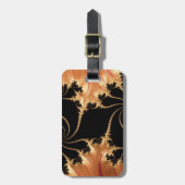 銅と黒の抽象芸術 ラゲッジタグ (正面縦)