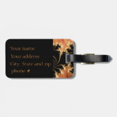 銅と黒の抽象芸術 ラゲッジタグ (裏面横)