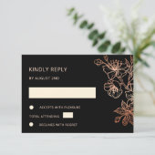 銅と黒の結婚式 RSVP (スタンド正面)