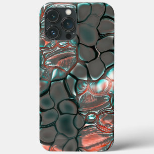 銅にマットな灰色の石を溶かすバーチャルな宝石 iPhone 13 PRO MAXケース