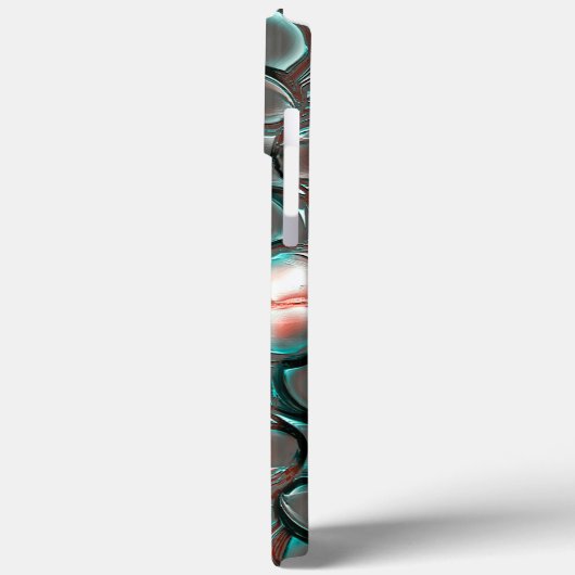 銅にマットな灰色の石を溶かすバーチャルな宝石 Case-Mate iPhoneケース (裏面 / 左)